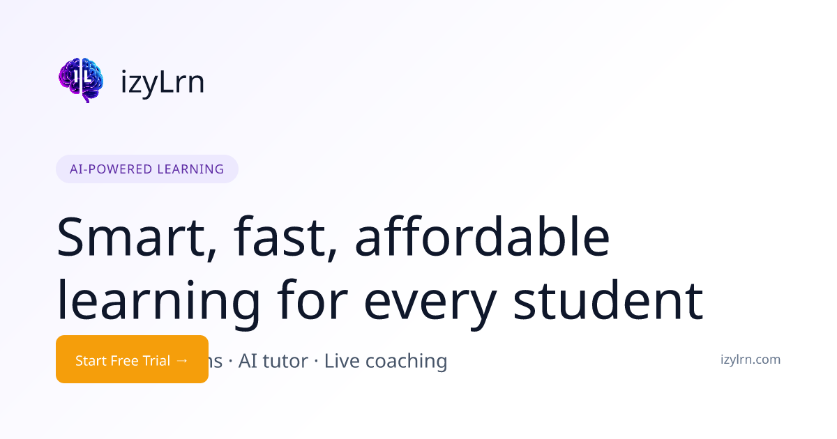 izyLrn — AI Tutor for NCERT, CBSE, ICSE Class 6–12